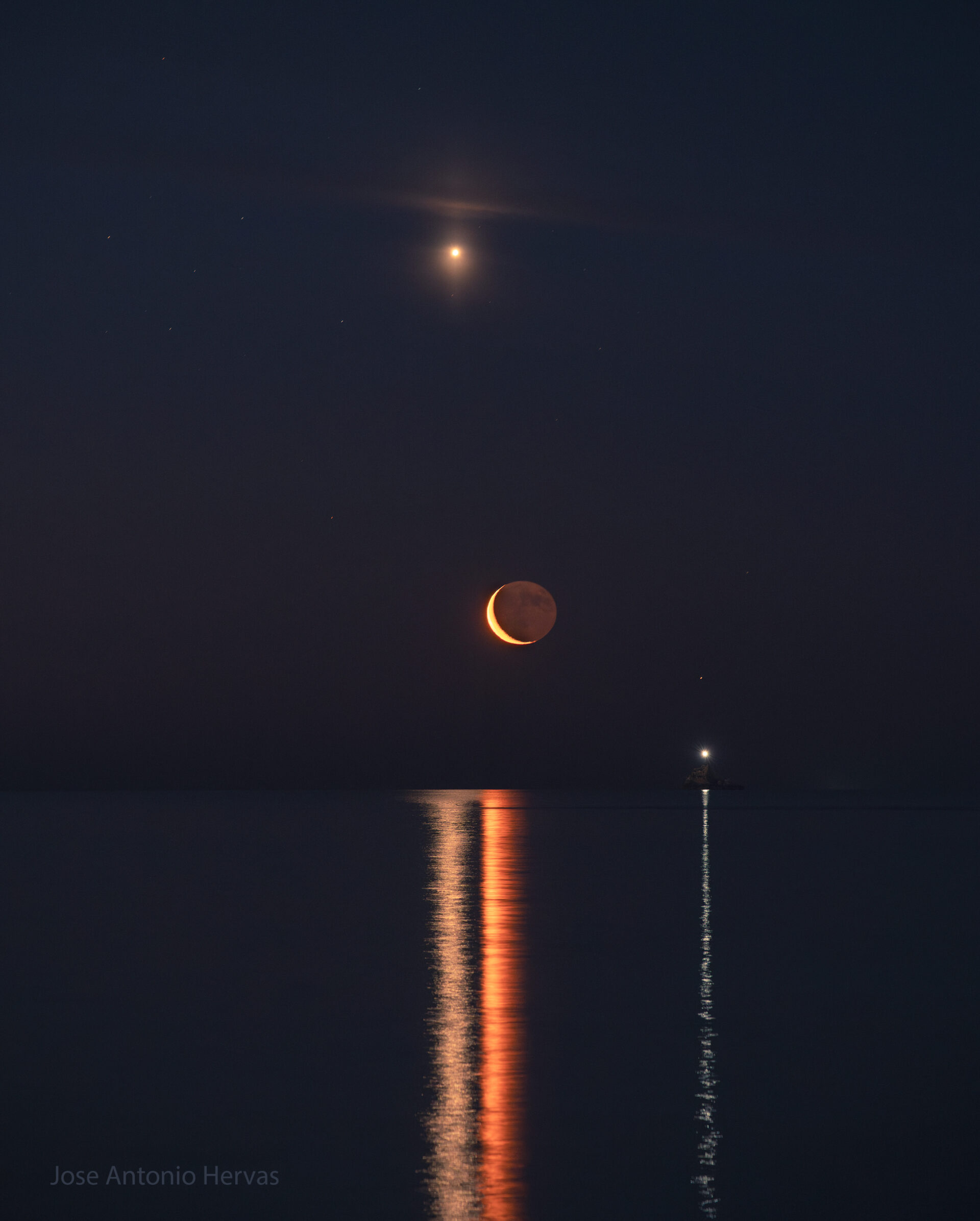 Planet Lines Across Water