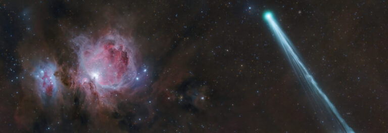 The Conjunction of Comet R3 PanSTARRS and the Orion Nebula