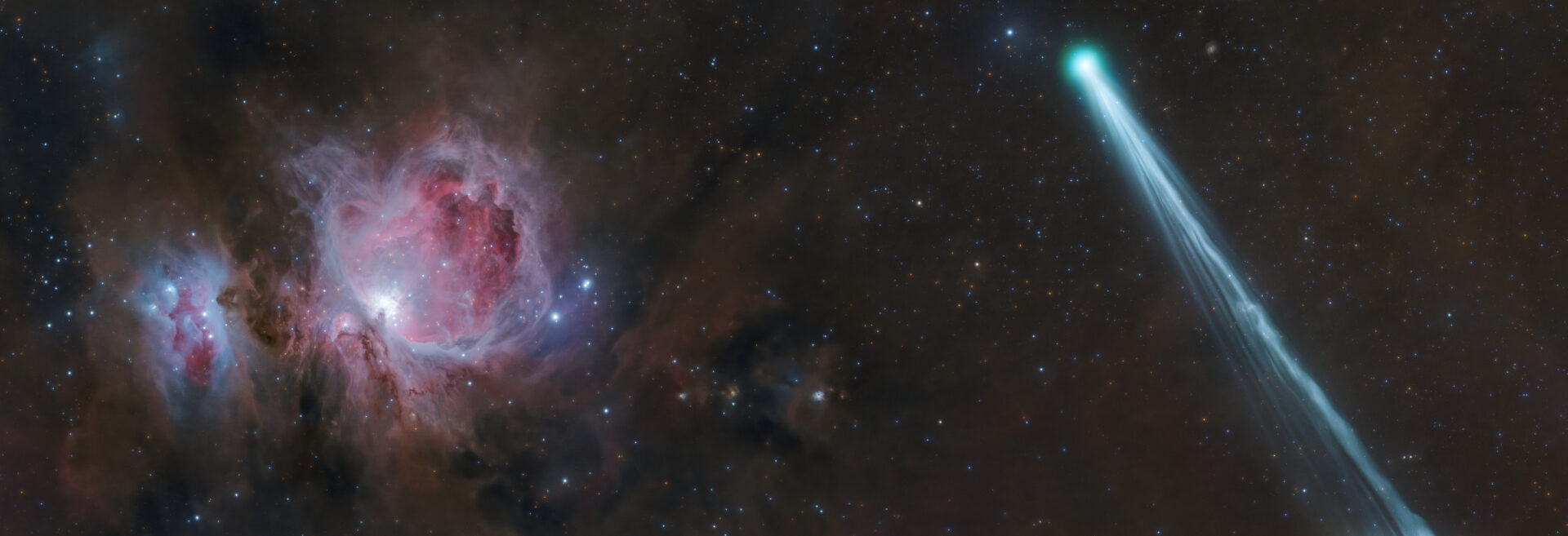The Conjunction of Comet R3 PanSTARRS and the Orion Nebula