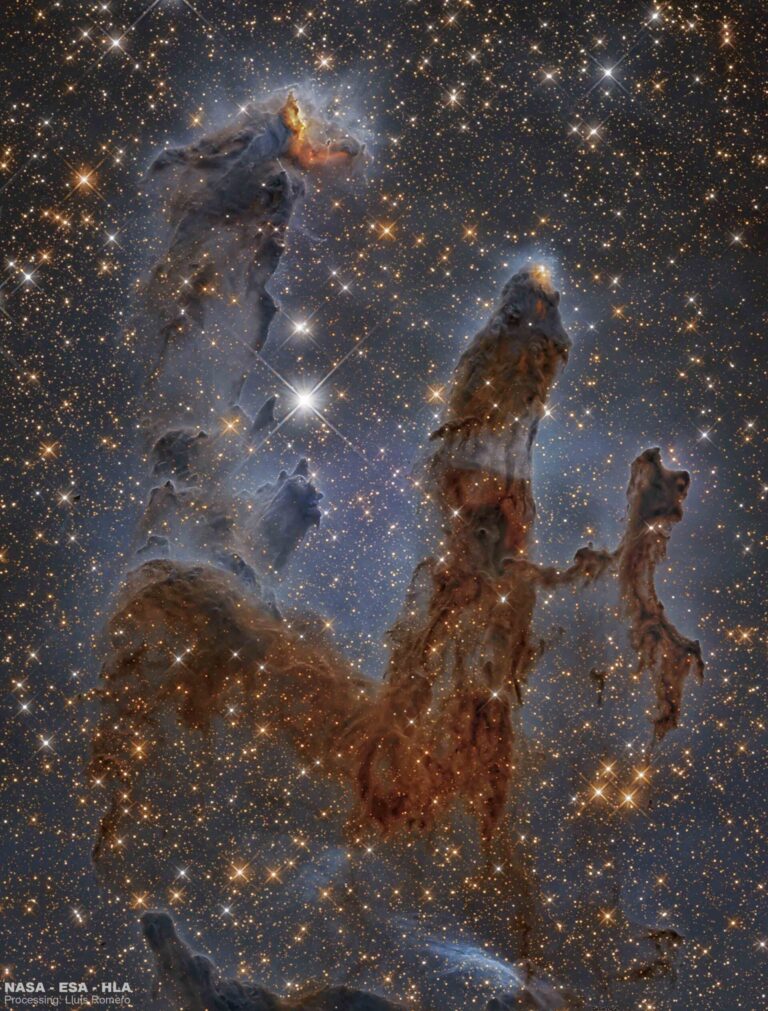 Eagle Nebula Pillars in Infrared from Hubble