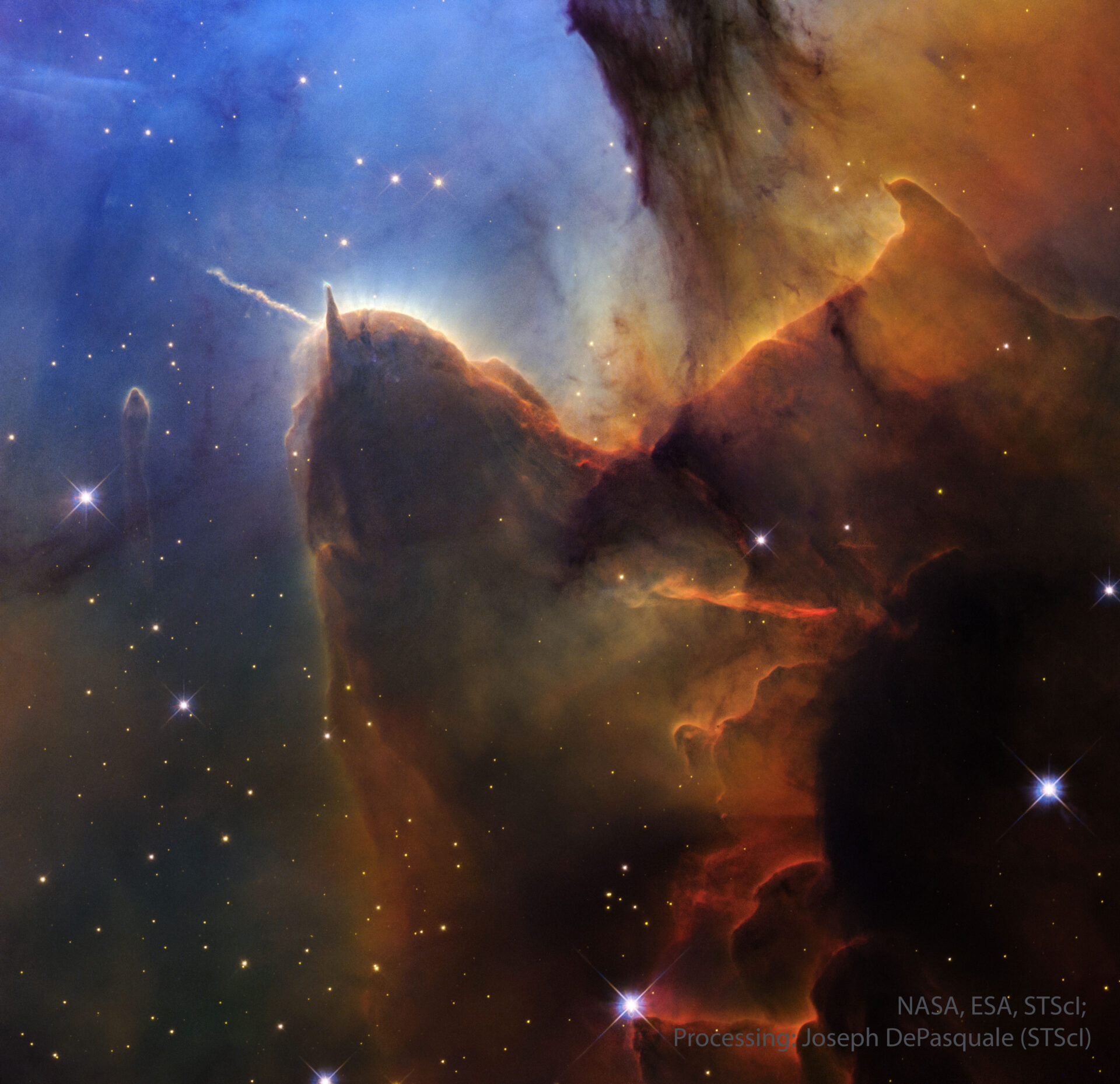 Trifid Pillars and Jets